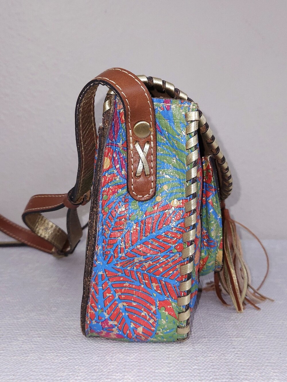 Patricia Nash Beaumont Flap Tropicana Crossbody Bag Purse - Picture 6 of 12